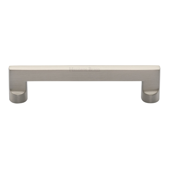 C0345 128-SN • 128 x 147 x 35mm • Satin Nickel • Heritage Brass Trident Cabinet Pull Handle